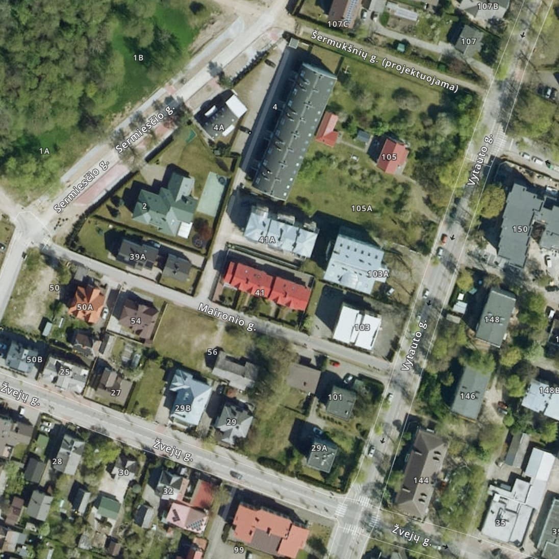 Scenic aerial view of forest and lake